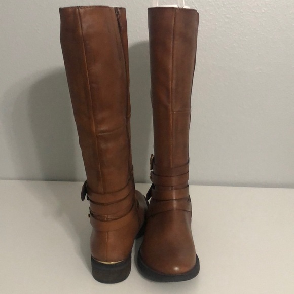 Steve Madden Cognac Leather Albany Boots - Picture 7 of 9